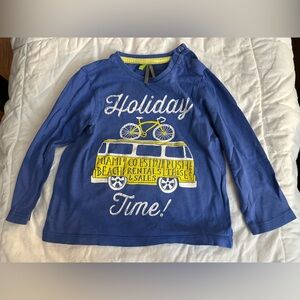 Kids Blue 'Holiday Time' Long Sleeve Tee